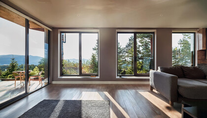 salotto casa moderna vetrata vetrate 