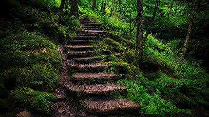 A forest where self-improvement is a path that becomes clearer and more beautiful with each step taken