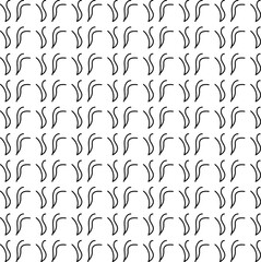 The line texture imitates a cluster of tails, flames or something similar.