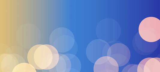 Blue bokeh widescreen panorama background, Modern horizontal design suitable for Online web Ads, Posters, Banners, social media, covers, evetns and various design works