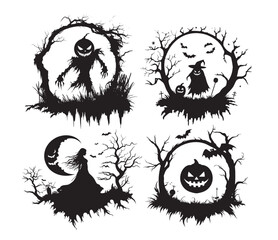 Halloween silhouette vector