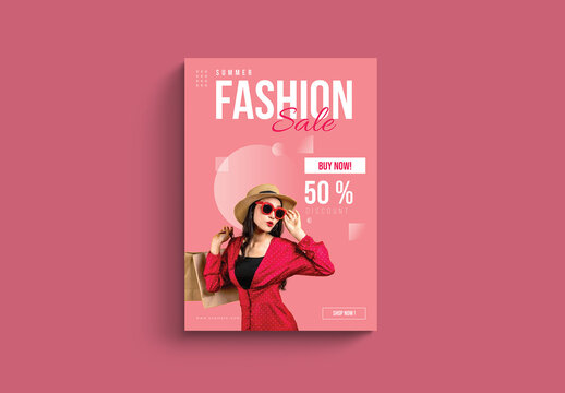 Summer Fashion Sale Poster Template