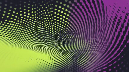 Fototapeta premium Abstract background with purple, yellow and black dots.