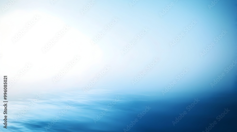 Poster soft gradient of blues transitioning to whites with clean and simple aesthetic