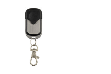 Black Car Key Fob Isolated on White Background – Remote Control, Security, and Automotive Keyless Entry System