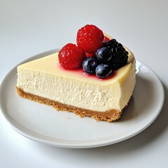 Creamy New York Style Cheesecake with Berries