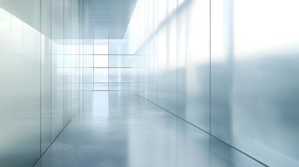 Smooth Transparent Glass Texture with Reflective Light Patterns in Modern Interior Space