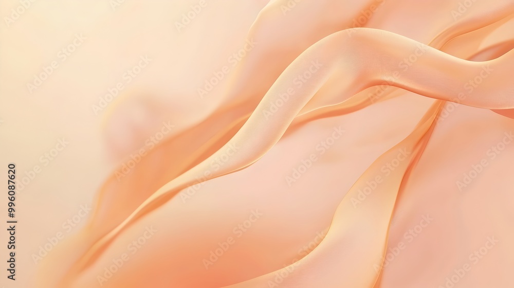 Aufkleber soft gradient in peach and gold with elegant smooth texture and copy space