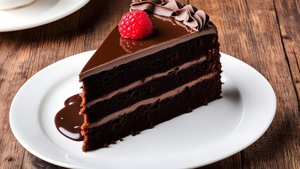 chocolate cake with strawberries