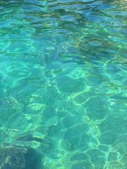 Sea clear blue turquoise deep water