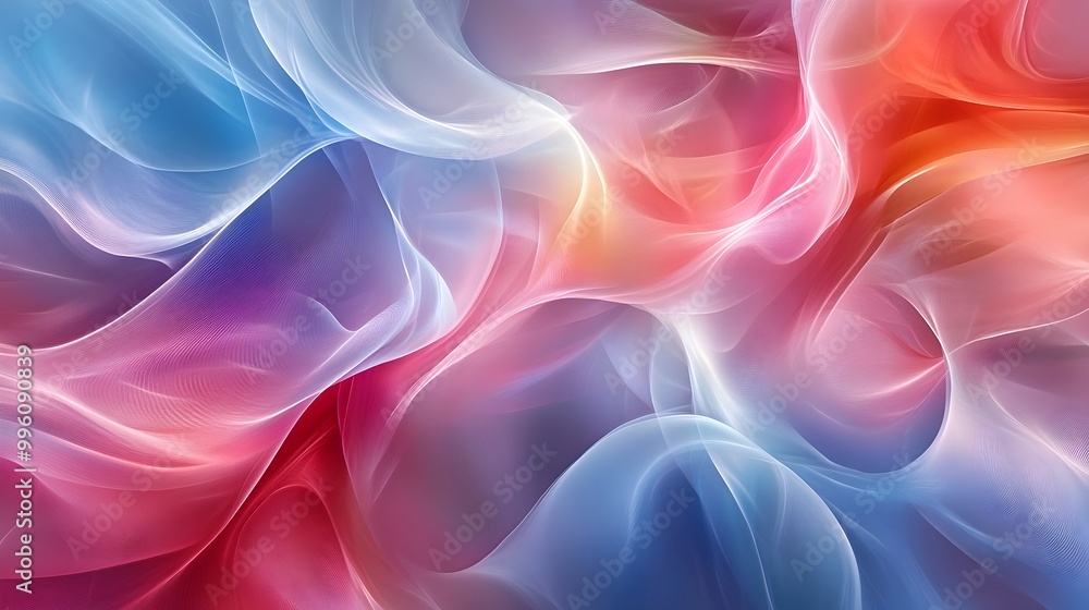 Poster mesmerizing fluid gradient swirl abstract digital art background