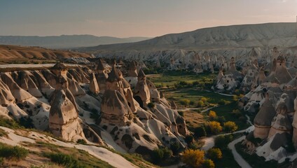 Breathtaking Views of Cappadocia&rsquo;s Landscape with Vibrant Hot Air Balloons