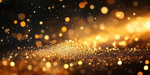 Fototapeta premium Gold glitter texture or golden sparkle background 