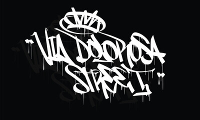 VIA DOLOROSA STREET word graffiti tag style