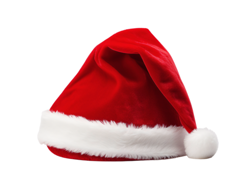 a red and white santa hat