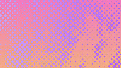 Pink yellow dotted background. Abstract polka dot background with halftone dots design. Gradient halftone pop art retro style comic.