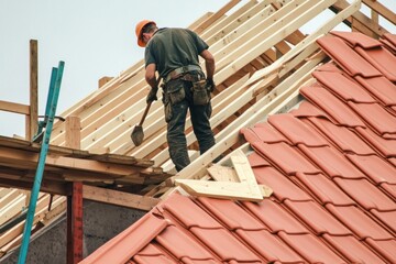 Roofer construction structure worker.