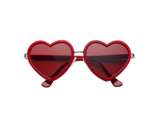 a red heart shaped sunglasses