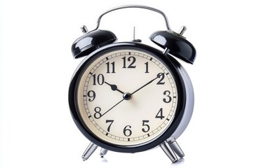 modern alarm clock isolated stock photo on white background 