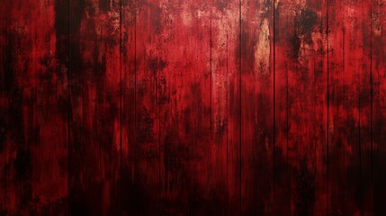 Vibrant red and black abstract texture with dark wood grain details
