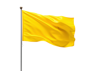 a yellow flag on a flagpole