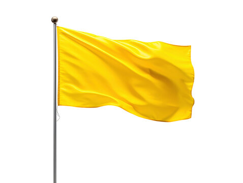 a yellow flag on a flagpole