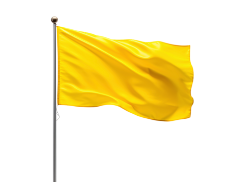 a yellow flag on a flagpole