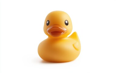 Rubber ducky isolated stock photo on white background 