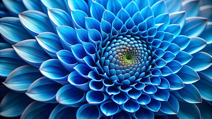 Beautiful blue scabiosis flower center with Fibonacci pattern, blue, scabiosis, flower, center, Fibonacci, pattern, close-up