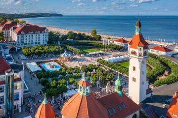 Beautiful architecture of Sopot at Baltic sea, Poland.