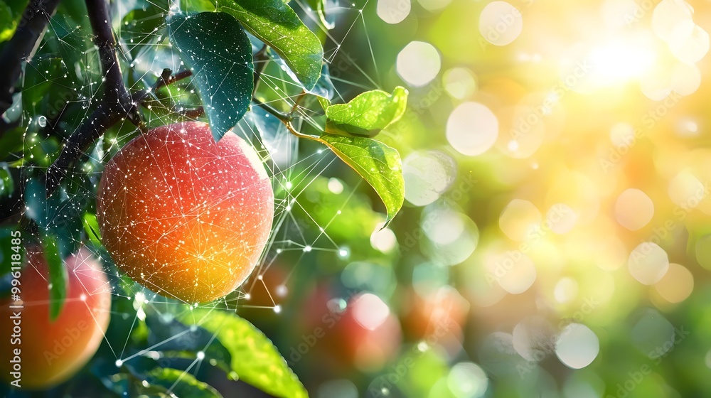 Aufkleber digital sensor monitoring fruit ripeness in precision agriculture setting for optimized food