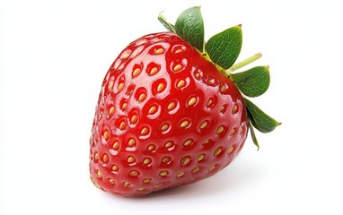 Strawberry on white  background