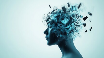 Obraz premium Abstract representation of fragmented thoughts.