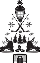 Hockey Goalie Christmas Tree, Ice Hockey, Winter Sports, Hockey Christmas Cut File