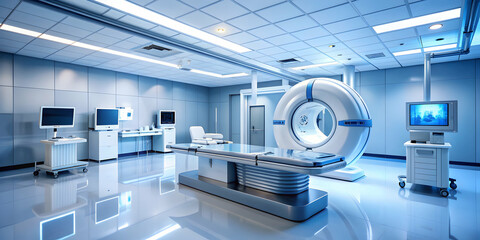 Cutting-edge medical imaging center with technology for real-time analysis, AI, diagnostic, center, advanced, imaging