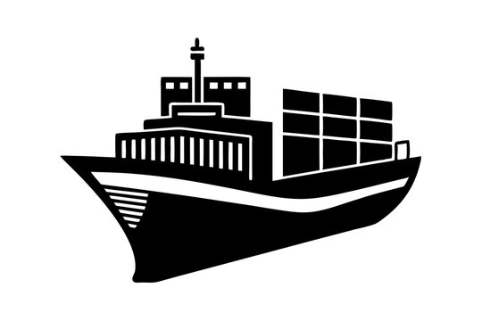 recommend clip art: Fishing vessel riverboat silhouette. cargo ship, cruise ship or boat vector illustration.