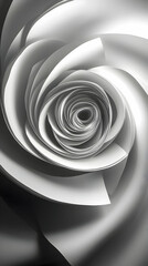 Abstract Swirling Paper Sculpture Creates a Mesmerizing Visual Experience