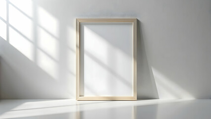 Blank frame mockup with shadow of a window , stock photo, frame, mockup, blank, shadow, window, minimalist, design, template