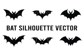 Bat silhouette vector

