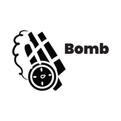 Silhouette of a time bomb icon