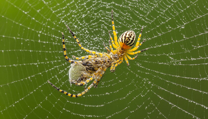 Yellow and black spider