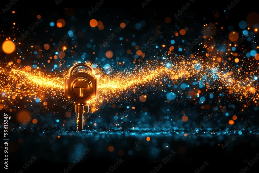 Poster a stylized image of a key turning in a lock symbolizing the activation of an order.