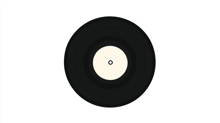 A simple drawing of a vinyl record, perfect for use as a logo or website design.