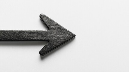 A clean, minimalist arrow pointing to the right, isolated on a white background