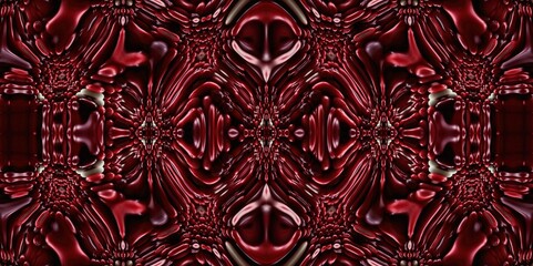 Abstract Kaleidoscope Geometry Psychedelic Art Pink Red Black White Pattern Background