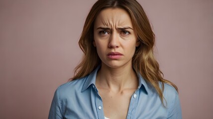 Obraz premium portrait of a anxiety woman