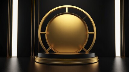 New Free podium 3d render of a modern interior best  light round podium