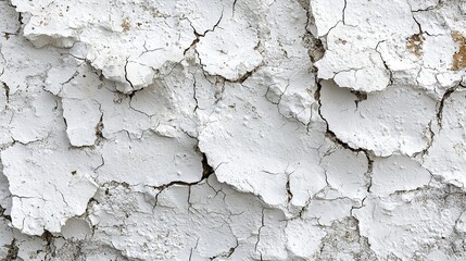 Obraz premium White wall with peeling paint texture creating a distressed effect