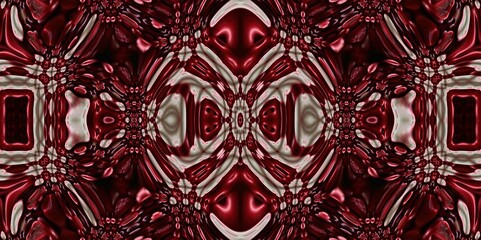 Abstract Kaleidoscope Geometry Psychedelic Art Pink Red Black White Pattern Background