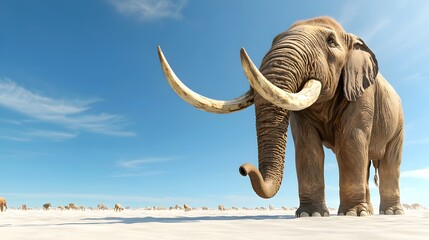 Obraz premium Prehistoric Earth Early Mammals and Evolutionary Adaptations Amidst Ancient Weather Patterns - Exploring Extinction Events and Diverse Habitats in a Dynamic Landscape